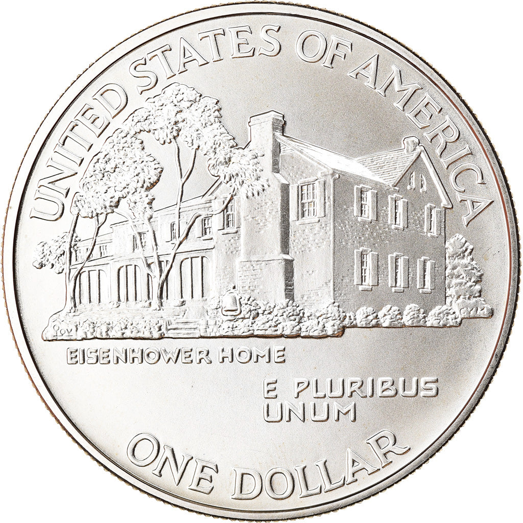 Coin, United States, Eisenhower centennial, Dollar, 1990, U.S. Mint, West Point