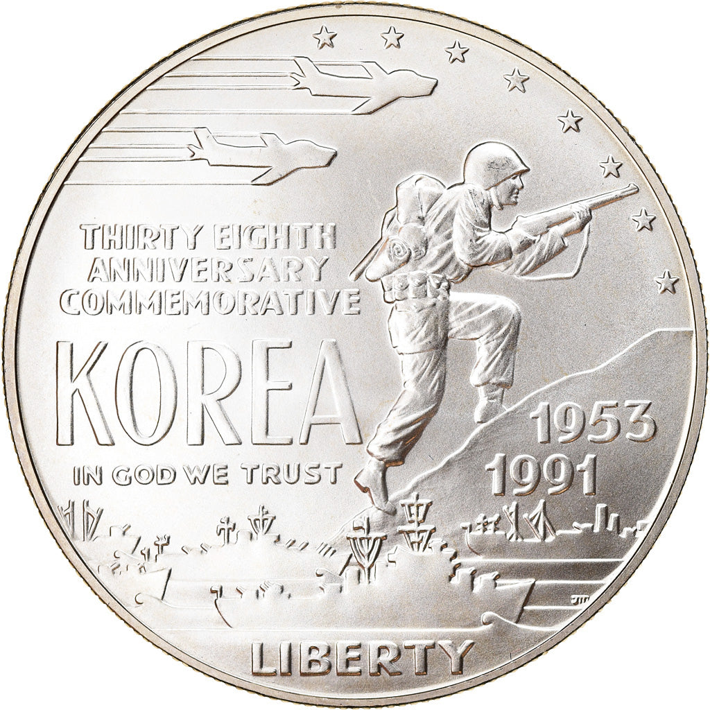 Coin, United States, Guerre de Corée, Dollar, 1991, U.S. Mint, Denver