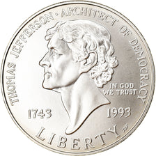 Coin, United States, Thomas Jefferson, Dollar, 1993, U.S. Mint, Philadelphia