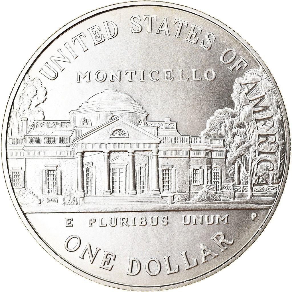 Coin, United States, Thomas Jefferson, Dollar, 1993, U.S. Mint, Philadelphia