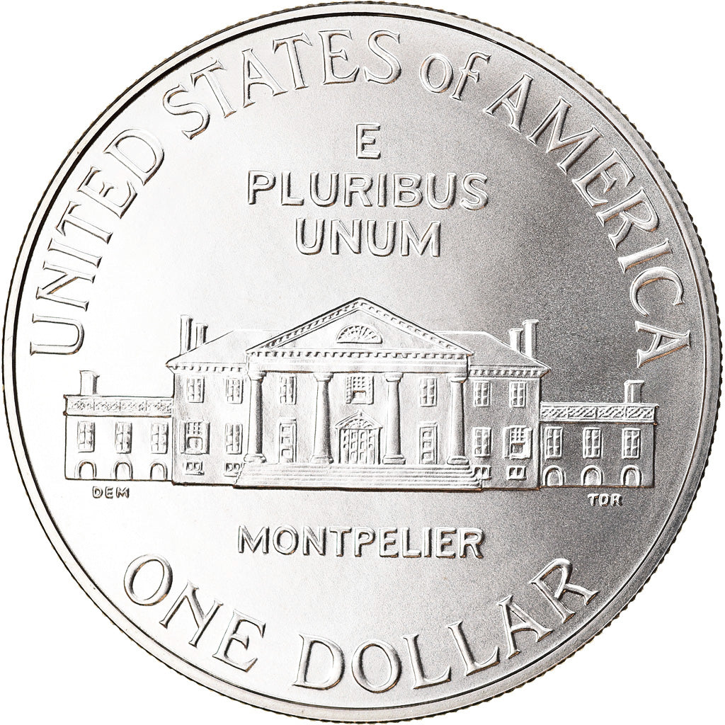 Coin, United States, James Madison, Dollar, 1993, U.S. Mint, Denver, MS(65-70)