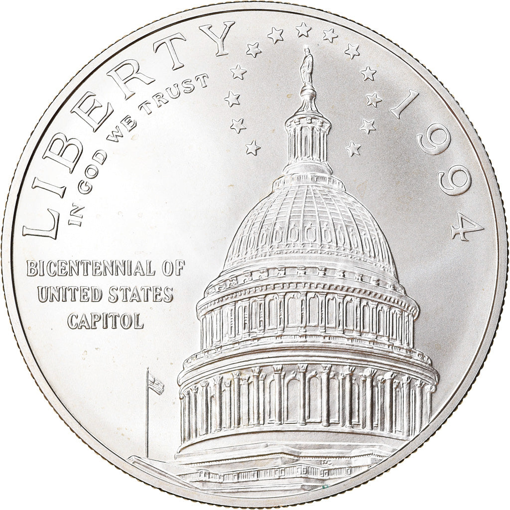 Coin, United States, Bicentenaire du Capitole, Dollar, 1994, U.S. Mint, Denver