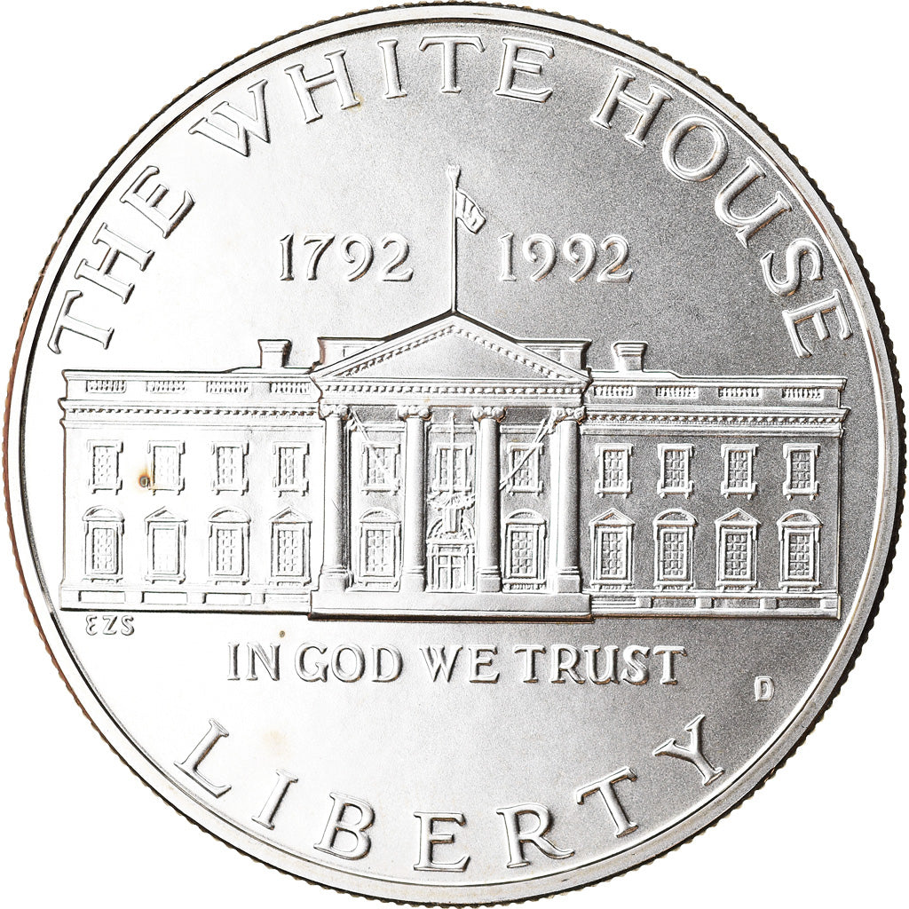 Coin, United States, Bicentenaire de la Maison Blanche, Dollar, 1992, U.S. Mint