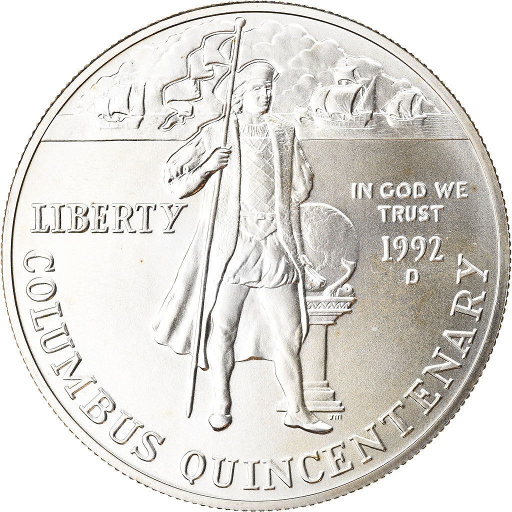 Coin, United States, Colombus quincentenary, Dollar, 1992, U.S. Mint, Denver