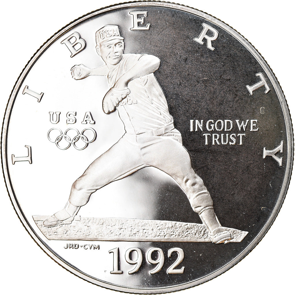 Moneta, Stati Uniti, Baseball, Dollar, 1992, U.S. Mint, San Francisco, FDC
