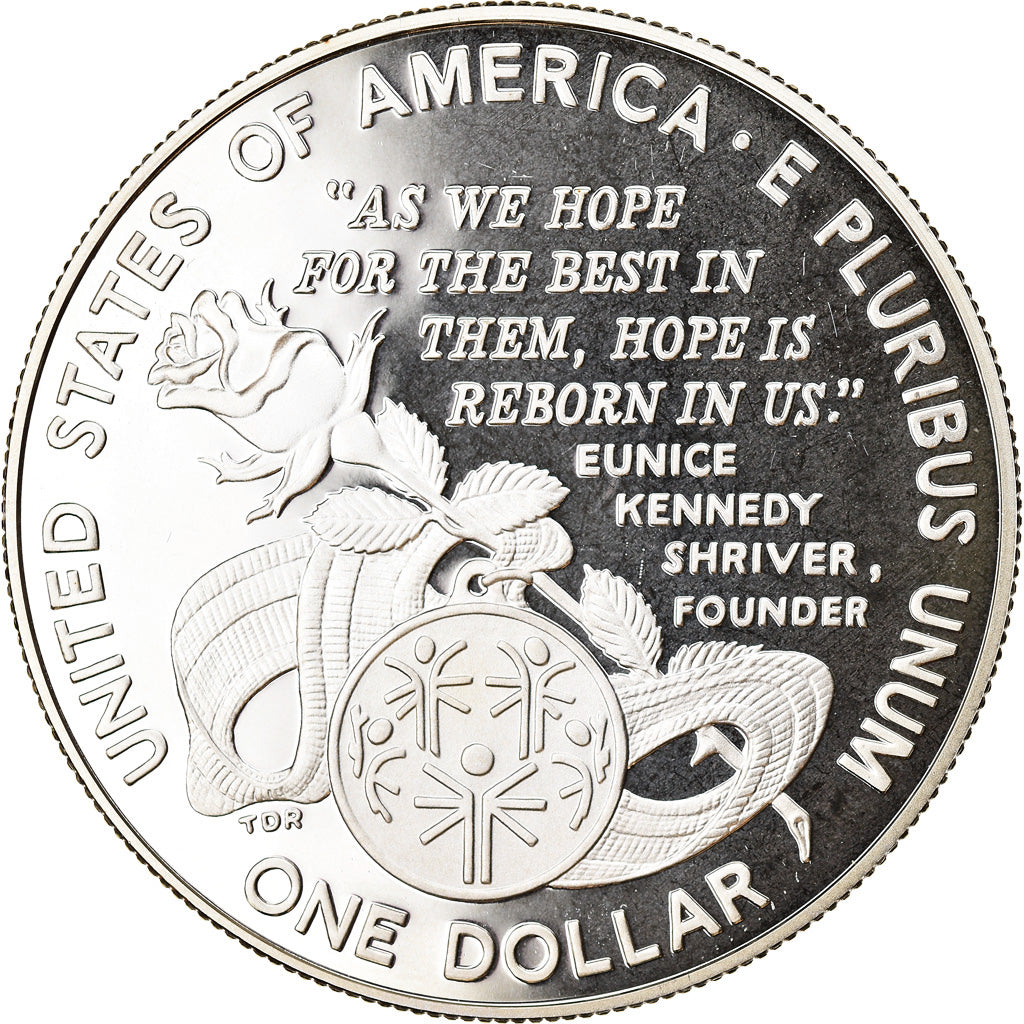 Moneta, Stati Uniti, Eunice Schriver, Dollar, 1995, U.S. Mint, Philadelphia