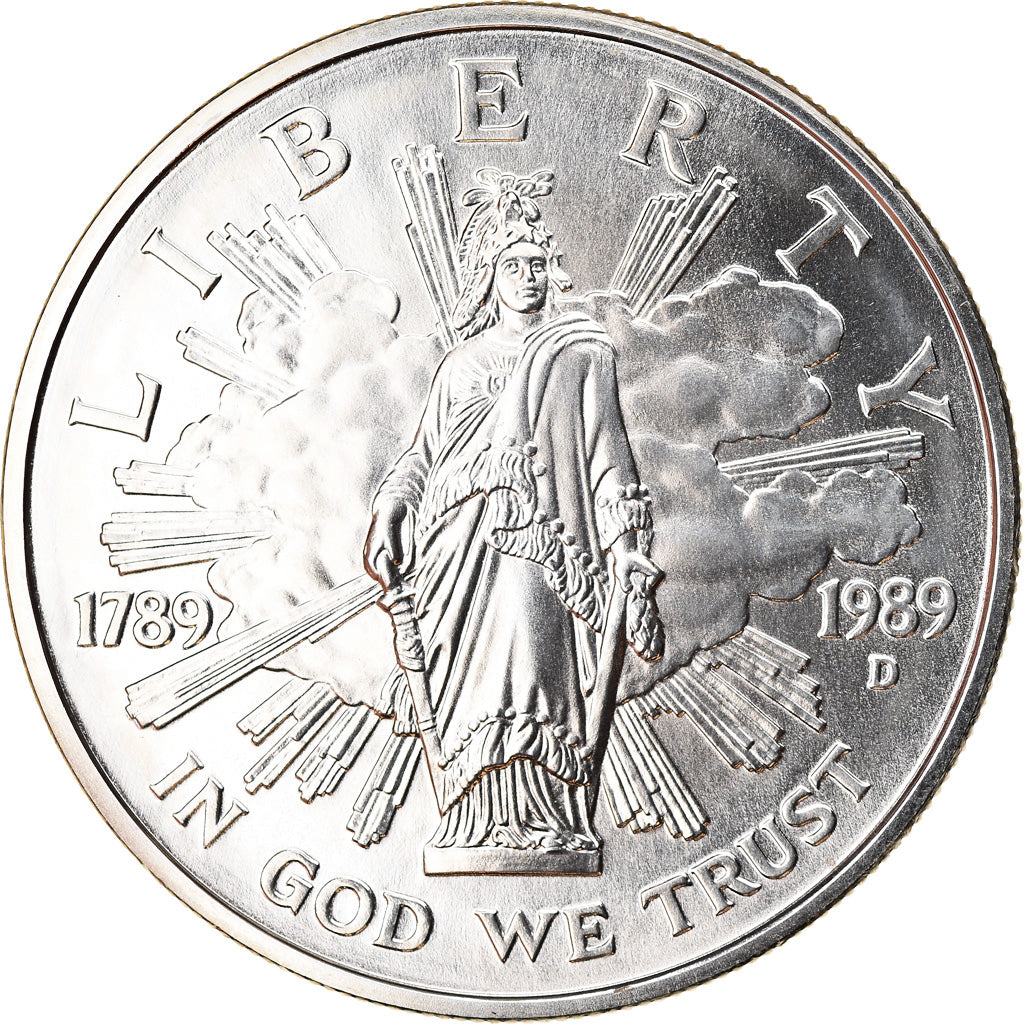 Coin, United States, Bicentenaire du Congrès, Dollar, 1989, U.S. Mint, Denver