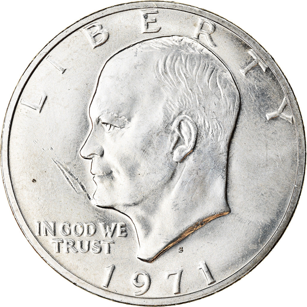 Coin, United States, Eisenhower Dollar, Dollar, 1971, U.S. Mint, San Francisco