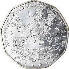 Austria, 5 Euro, Enlargement of the European Union, 2004, FDC, FDC, Plata
