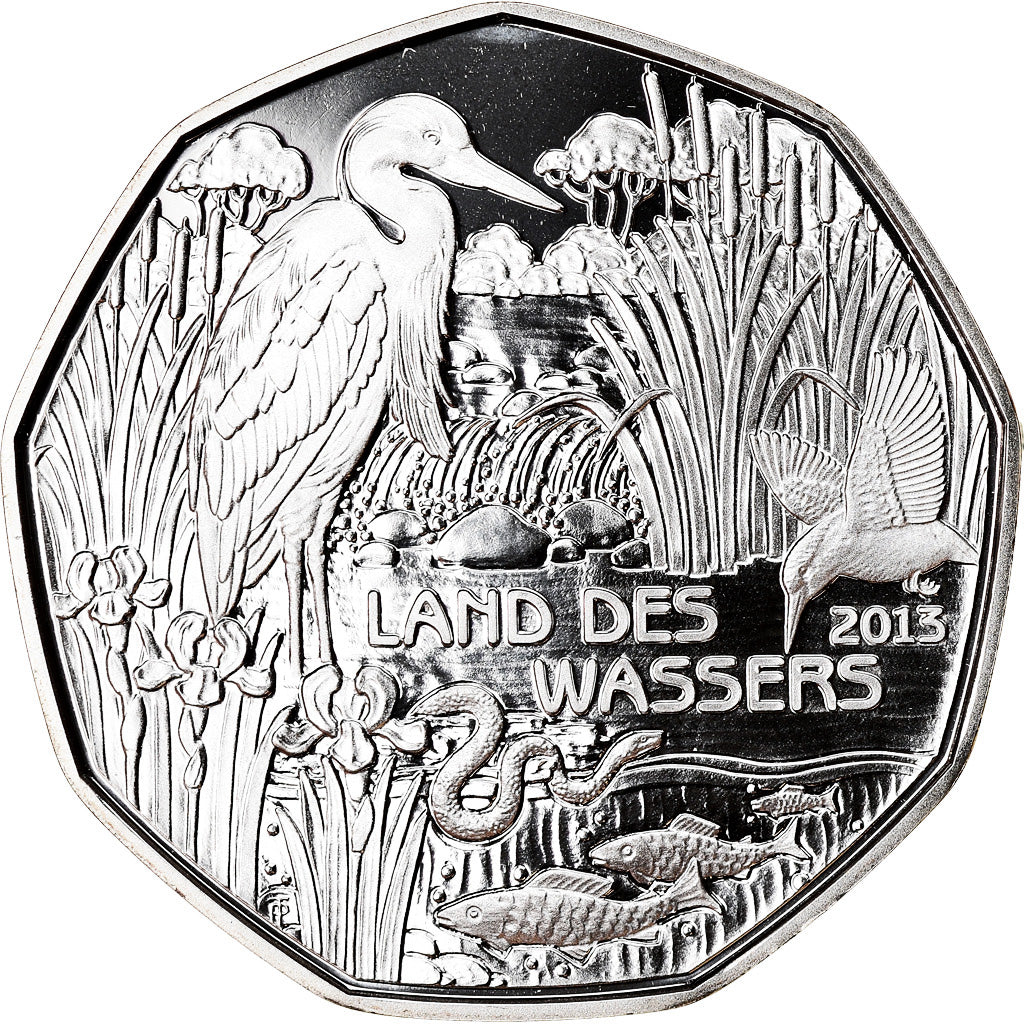 Austria, 5 Euro, Pays de l'Eau, 2013, FDC, Argento, KM:3222a