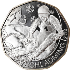 Austria, 5 Euro, Ski alpin, 2012, FDC, Argento, KM:3215a