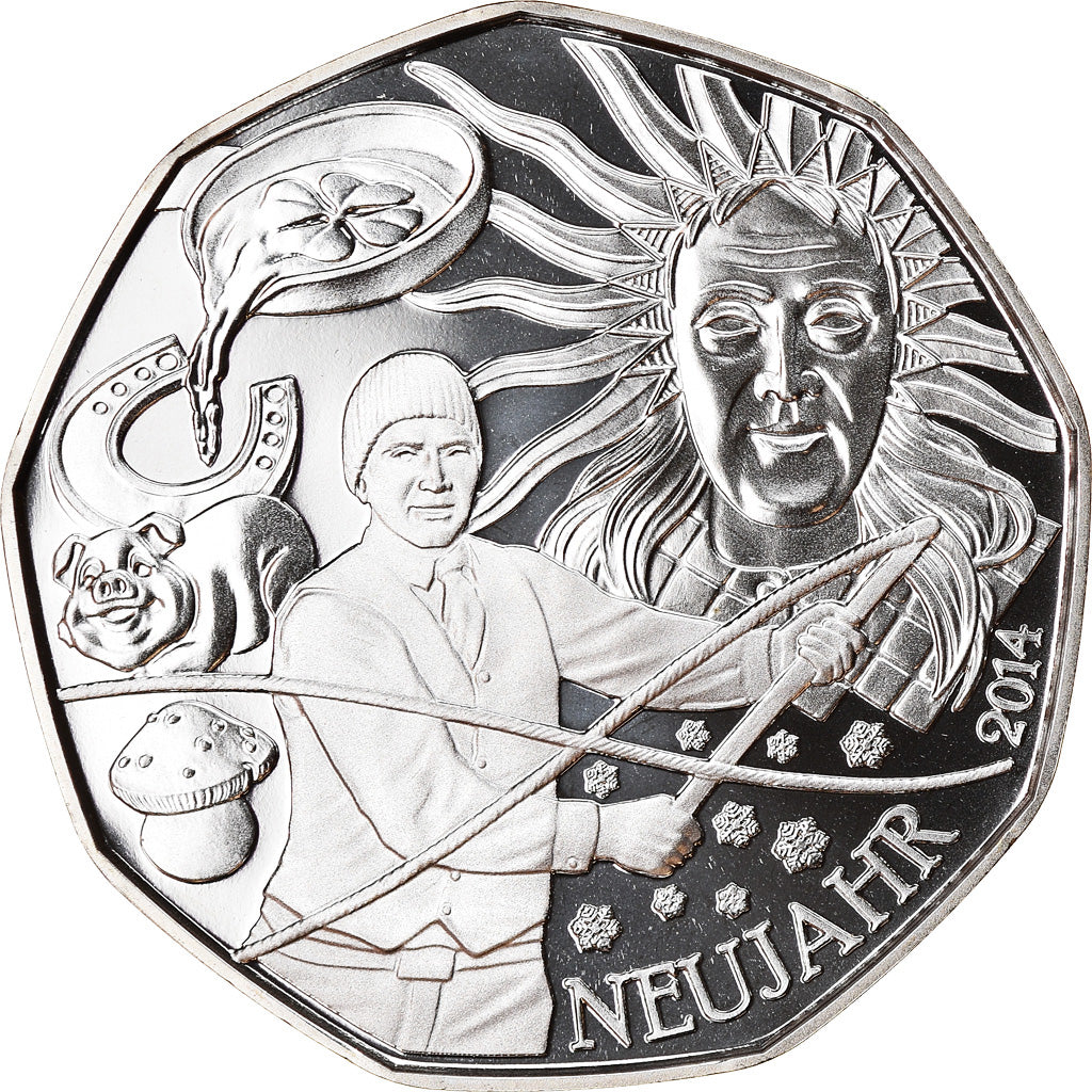 Österreich, 5 Euro, Nouvelle année, 2014, STGL, Silber