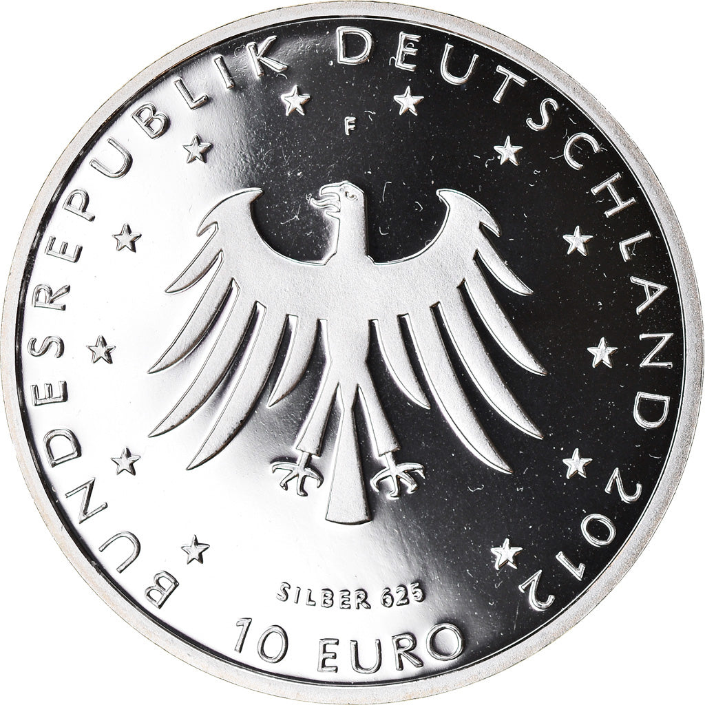 GERMANY - FEDERAL REPUBLIC, 10 Euro, Les frères Grimm, 2012, Proof, MS(65-70)