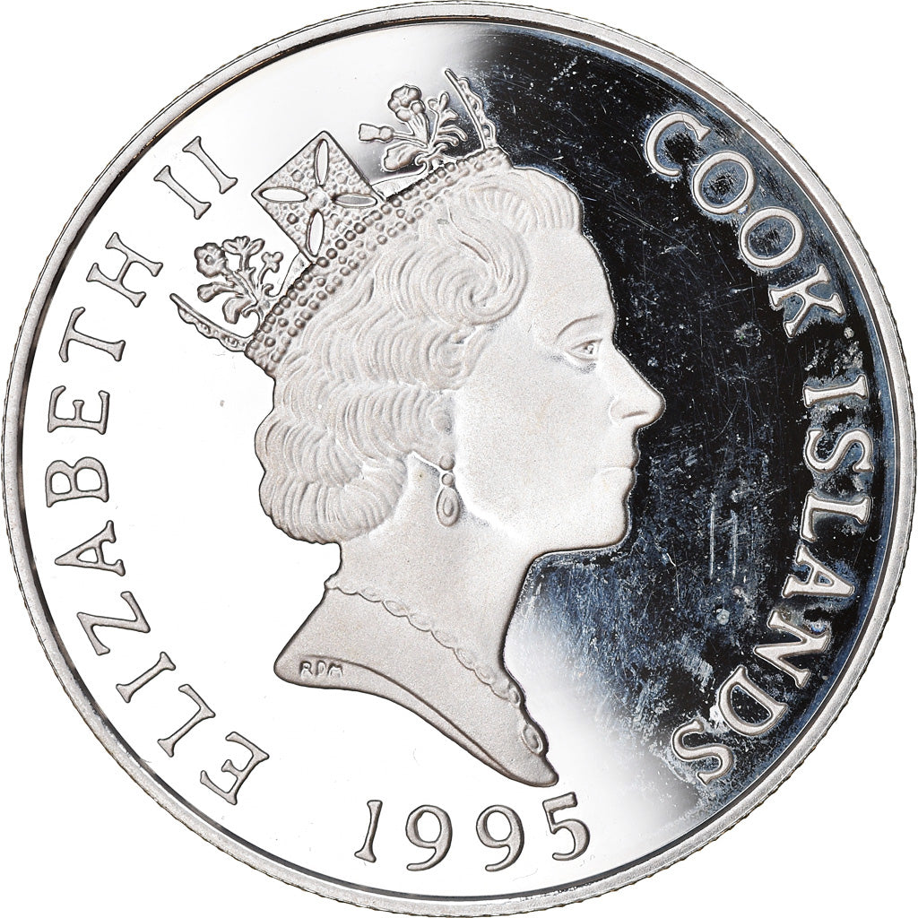 Coin, Cook Islands, Elizabeth II, 5 Dollars, 1995, AU(55-58), Silver, KM:234