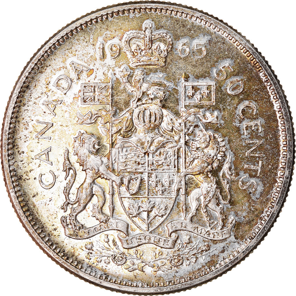 Münze, Kanada, Elizabeth II, 50 Cents, 1965, Royal Canadian Mint, Ottawa, S+