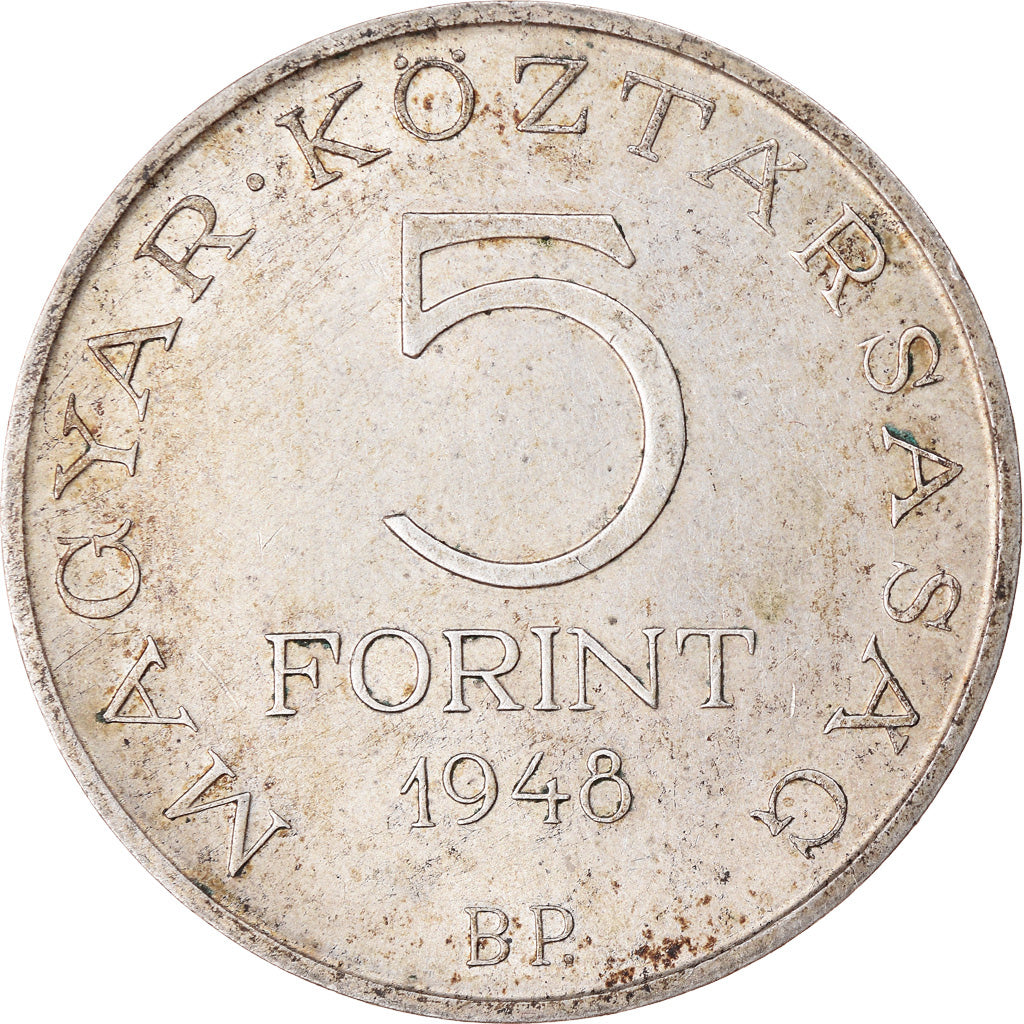 Monnaie, Hongrie, 5 Forint, 1948, Budapest, TB+, Argent, KM:537