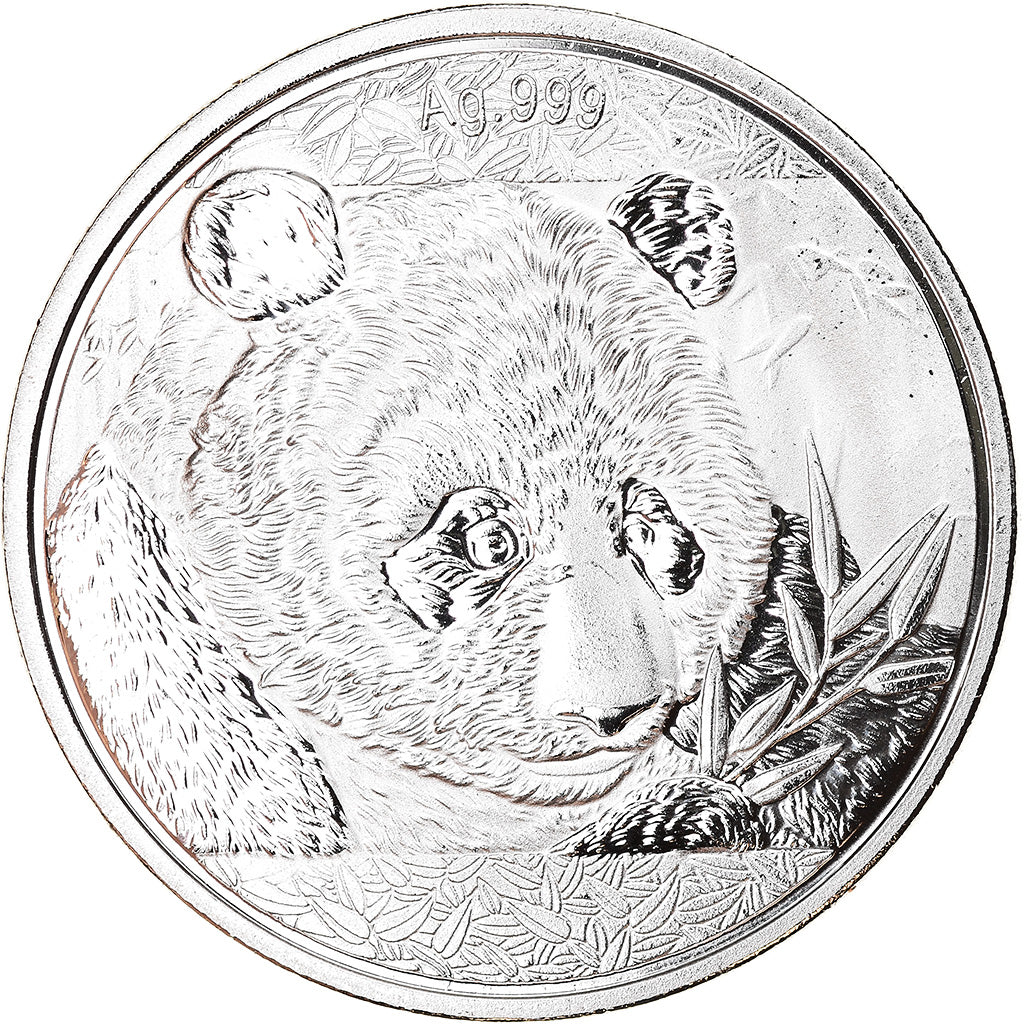 Coin, China, Panda, 10 Yüan, 2018, Contemporary forgery, MS(65-70), Silver