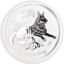Coin, Australia, Elizabeth II, Année du chien, Dollar, 2018, MS(65-70), Silver