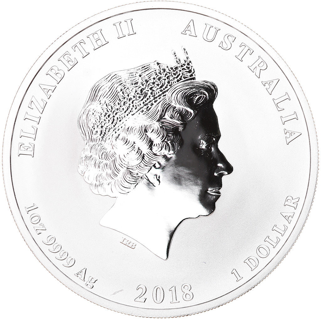 Coin, Australia, Elizabeth II, Année du chien, Dollar, 2018, MS(65-70), Silver