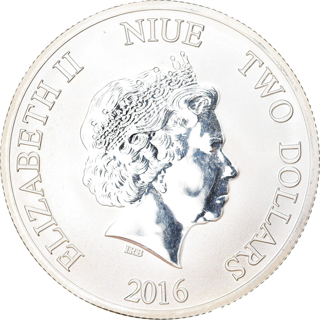 Moneta, Niue, Tortue, 2 Dollars, 2016, Proof, FDC, Argento
