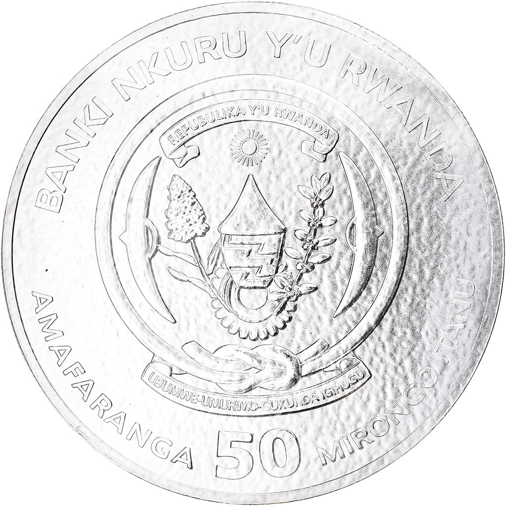 Coin, Rwanda, Santa Maria, 50 Francs, 2017, MS(65-70), Silver