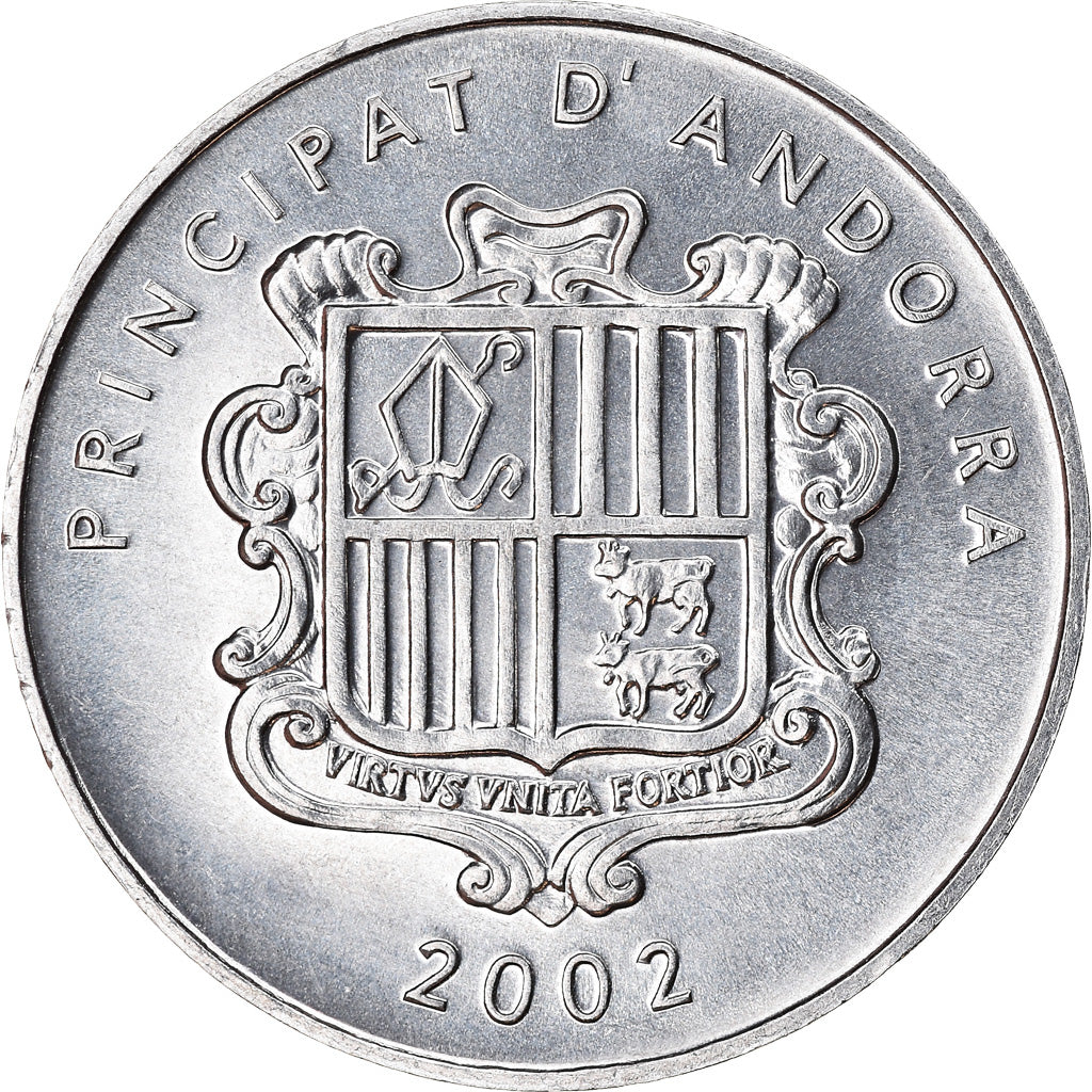 Monnaie, Andorra, Charlemagne, Centim, 2002, SUP, Aluminium, KM:176