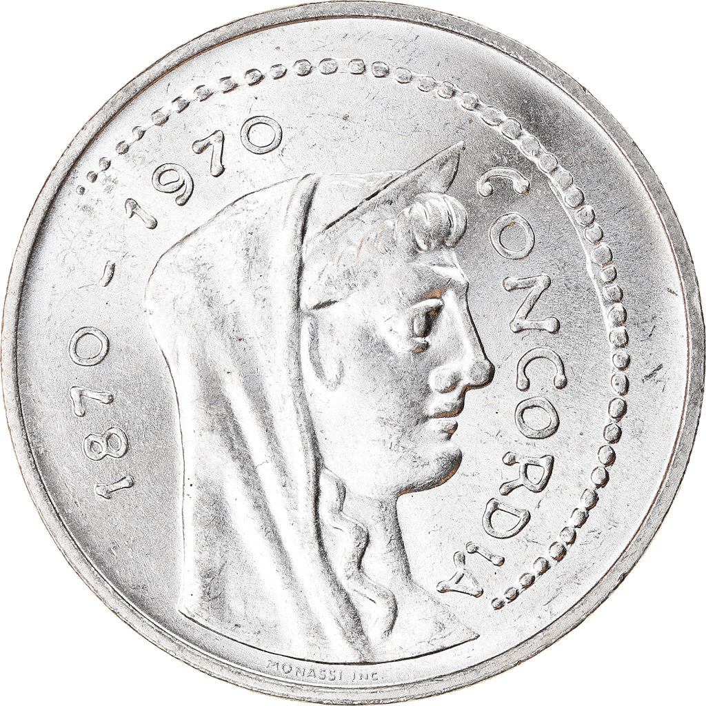 Coin, Italy, Concordia, 1000 Lire, 1970, Rome, AU(55-58), Silver, KM:101