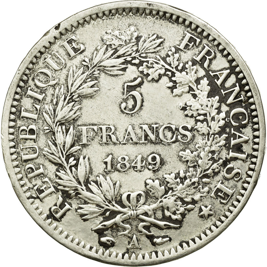 Coin, France, Hercule, 5 Francs, 1849, Paris, EF(40-45), Silver, KM:756.1