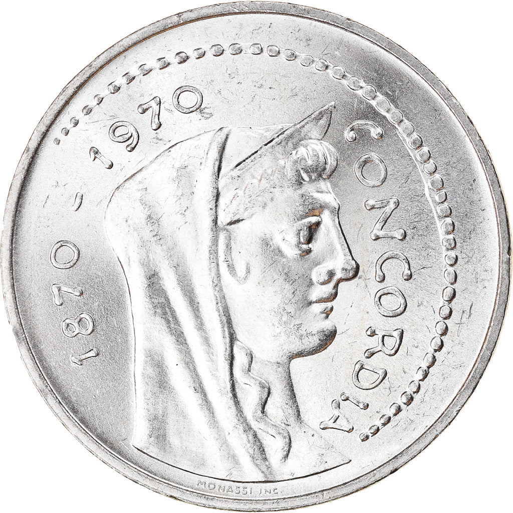 Coin, Italy, Concordia, 1000 Lire, 1970, Rome, MS(60-62), Silver, KM:101