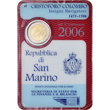 San Marino, 2 Euro, Christophe Colomb, 2006, BU, MS(65-70), Bimetallic, KM:478