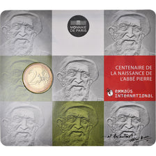 France, 2 Euro, Abbé Pierre, 2012, BU, MS(65-70), Bi-Metallic