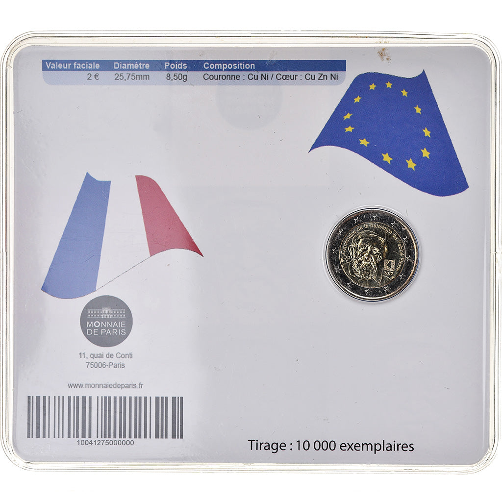 France, 2 Euro, Abbé Pierre, 2012, BU, MS(65-70), Bi-Metallic