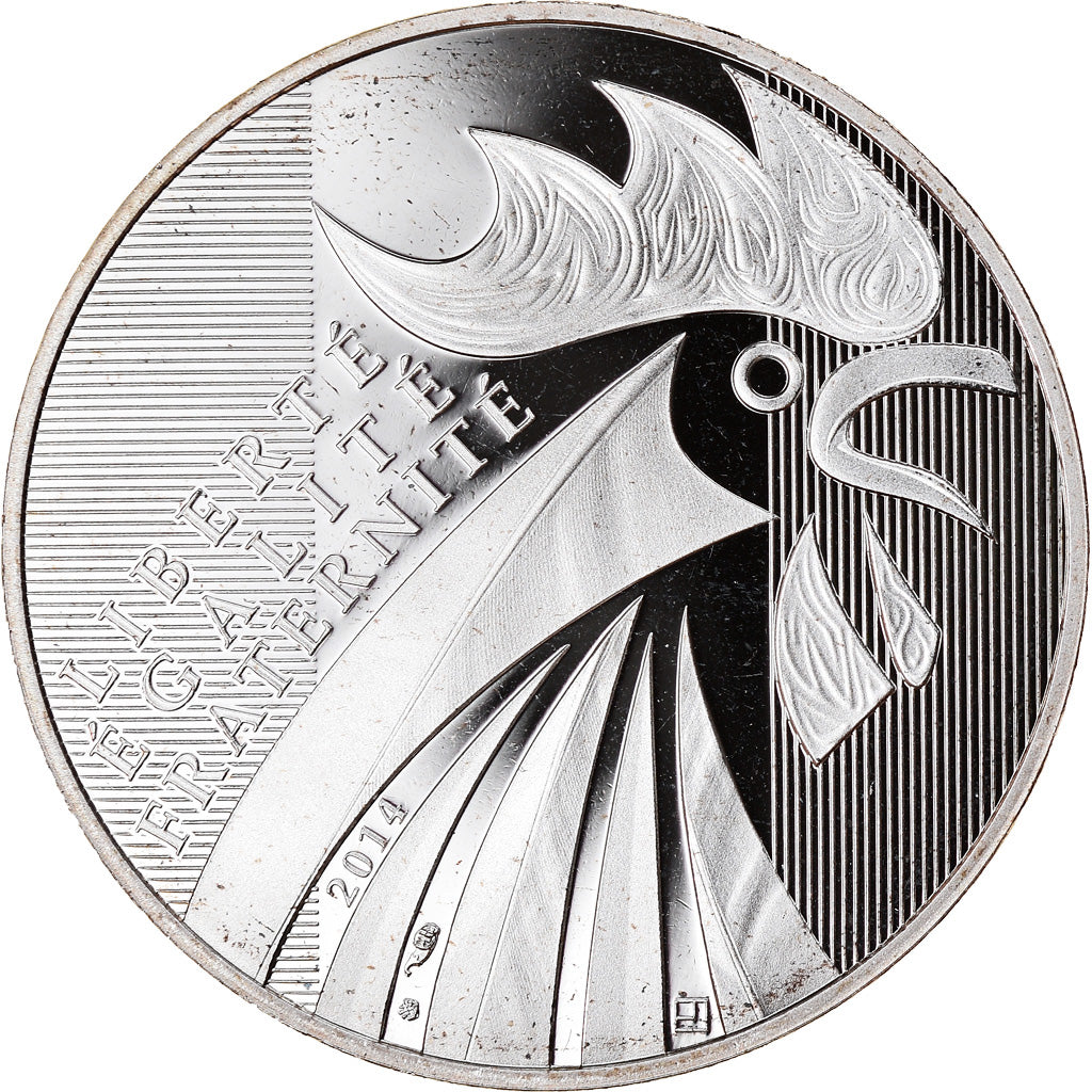 France, 10 Euro, Coq, 2014, BE, MS(65-70), Silver, Gadoury:EU657