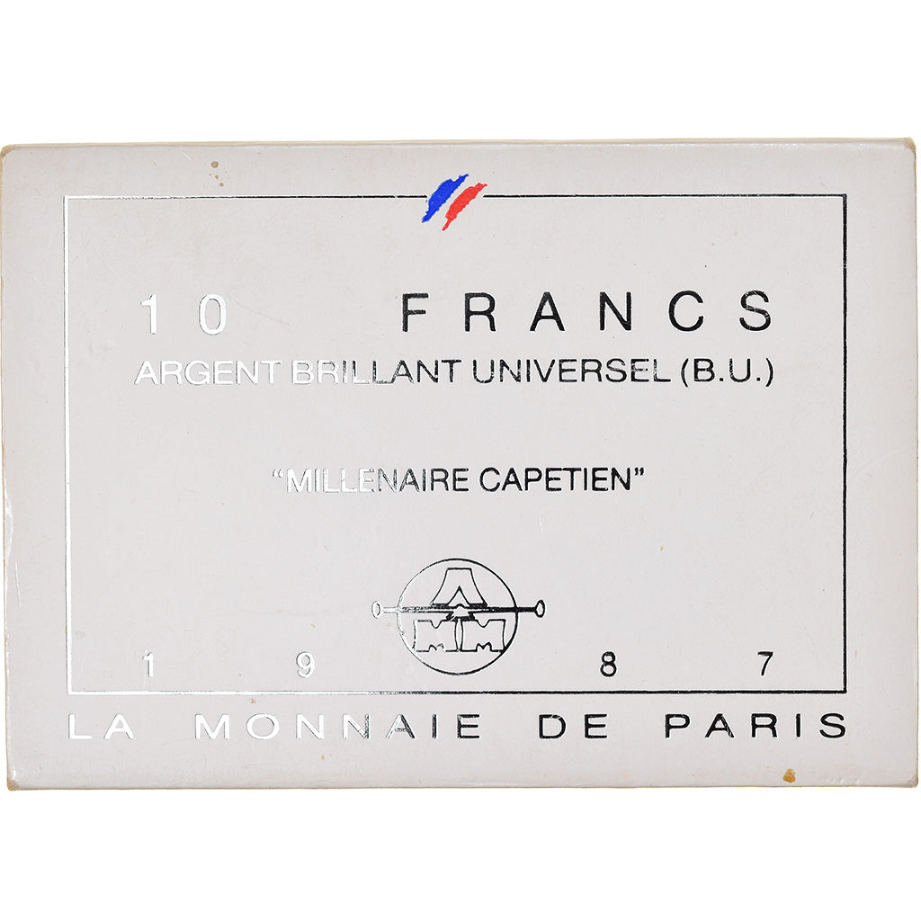 Coin, France, Hugues Capet, 10 Francs, 1987, Paris, BU, MS(65-70), Silver