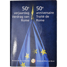 Belgium, 2 Euro, Traité de Rome 50 ans, 2007, BU, MS(65-70), Bi-Metallic