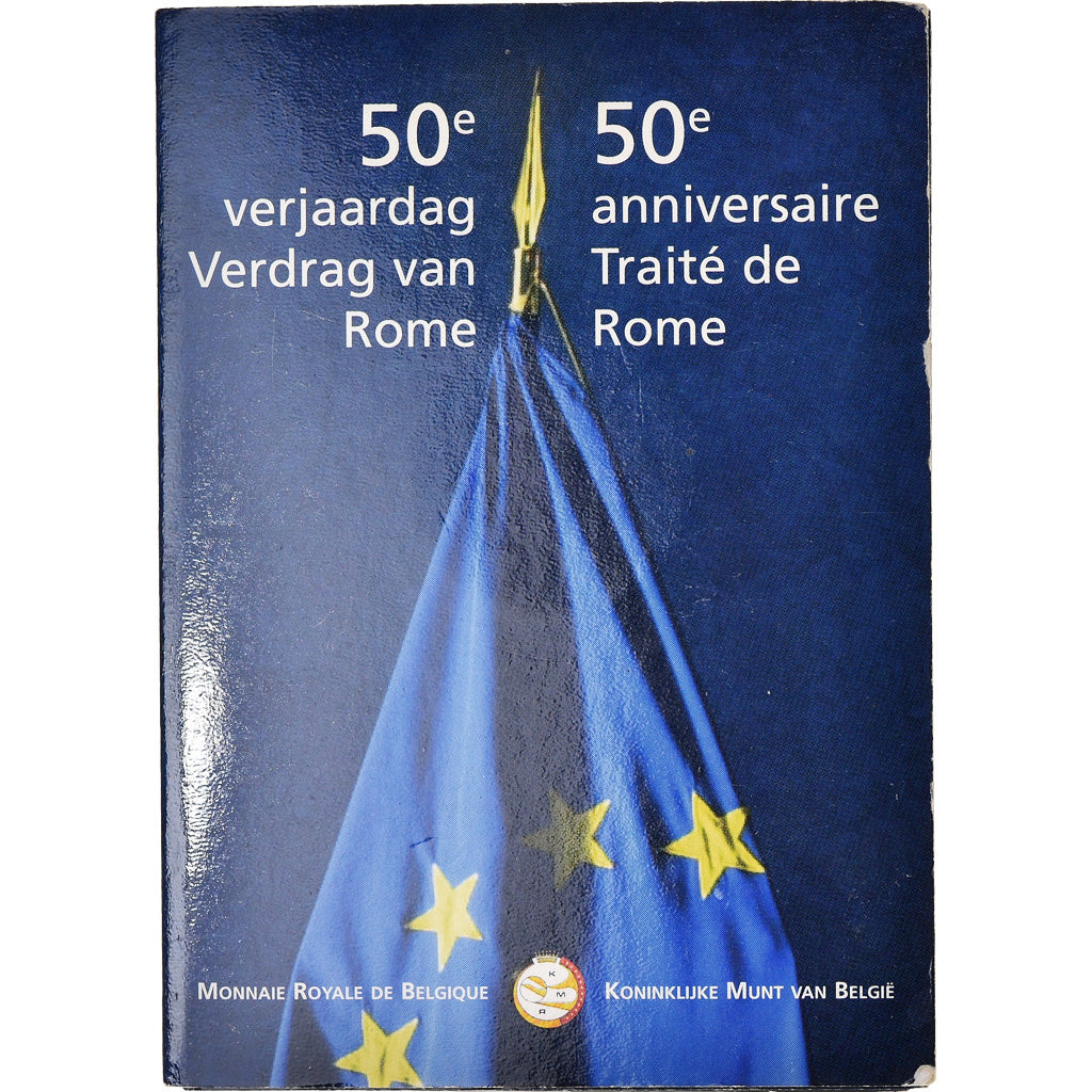 Belgium, 2 Euro, Traité de Rome 50 ans, 2007, BU, MS(65-70), Bi-Metallic