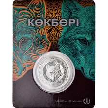 Moneta, Kazakistan, Loup, 100 Tenge, 2018, Kazakhstan Mint, FDC, Alpacca