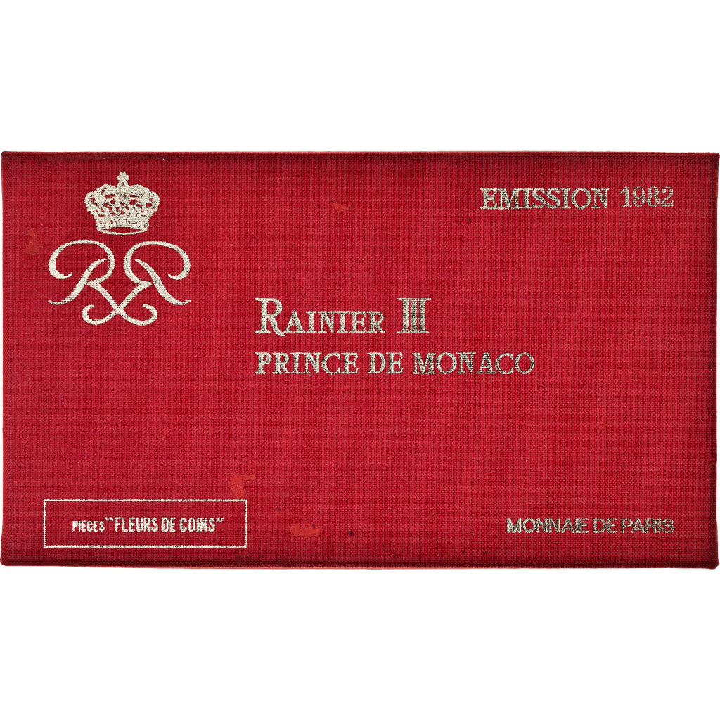 Coin, Monaco, 1 c to 100 frs, 1982, MS(65-70)