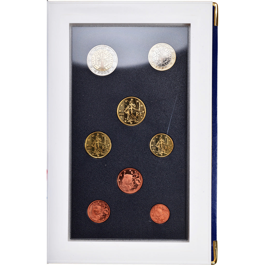 Coin, France, 1 Cent to 2 Euro, 2002, Paris, BE, MS(65-70)