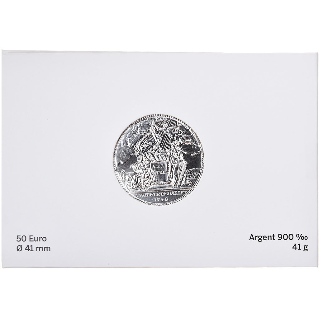 France, 50 Euro, 14 Juillet, 2019, MS(65-70), Silver