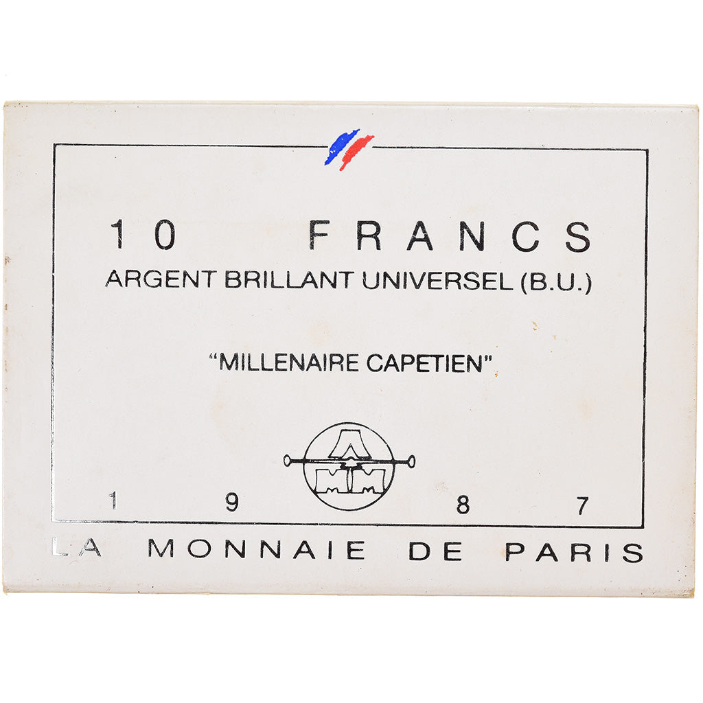 Coin, France, Hugues Capet, 10 Francs, 1987, Paris, BU, MS(65-70), Silver
