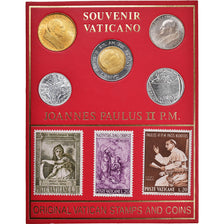Moneta, Vaticano, Set, Roma, 5 monnaies et cinq timbres, SPL-, N.C.