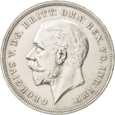 Great Britain, George V, Crown, 1935, AU(55-58), Silver, KM:842