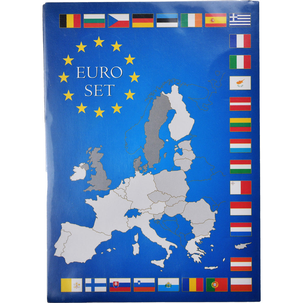 Monaco, 10 Cents to 2 Euro, 2002, Paris, MS(63), ND
