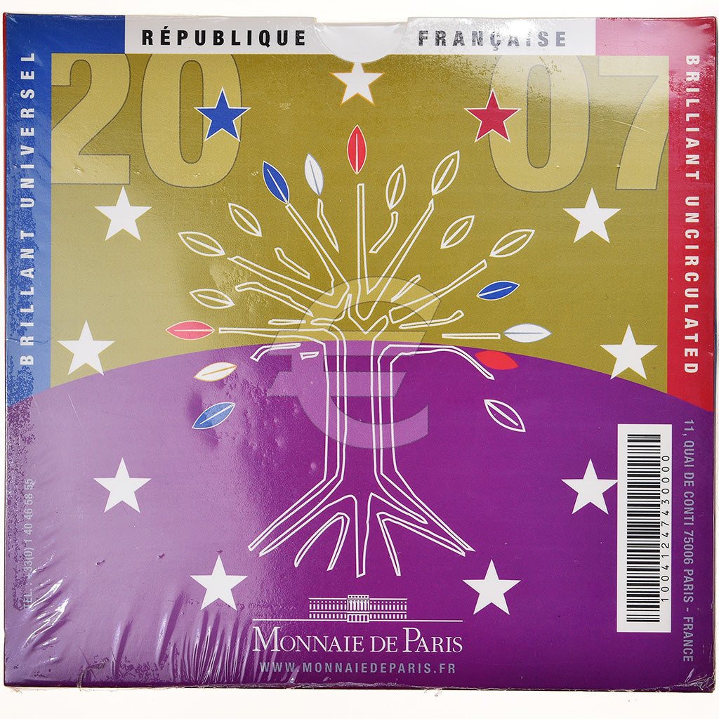 Francia, 1 Cent to 2 Euro, 2007, BU, FDC, Sin información