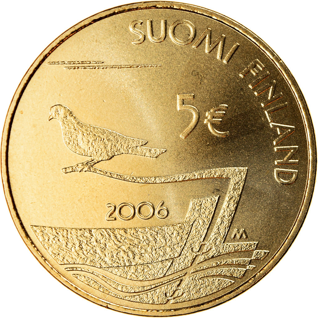 Coin, Finland, 5 Euro, 2006, Vantaa, MS(65-70), Brass, KM:123