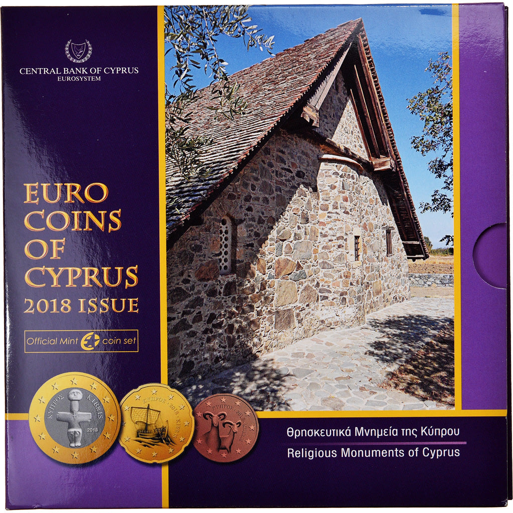 Chypre, Coffret, Monuments religieux, 2018, FDC