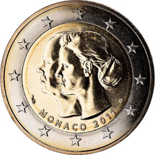 Monaco, 2 Euro, Mariage Princier, 2011, FDC, Bi-metallico