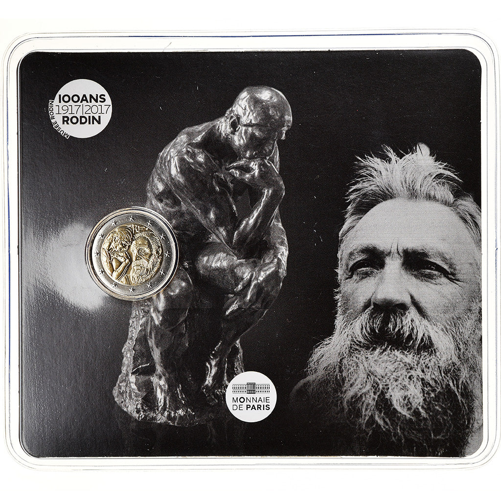 Monnaie, France, Monnaie de Paris, 2 Euro, Auguste Rodin, 2017, FDC, Bimetallic
