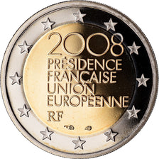 France, 2 Euro, Présidence Française Union Européenne, 2008, BE, FDC